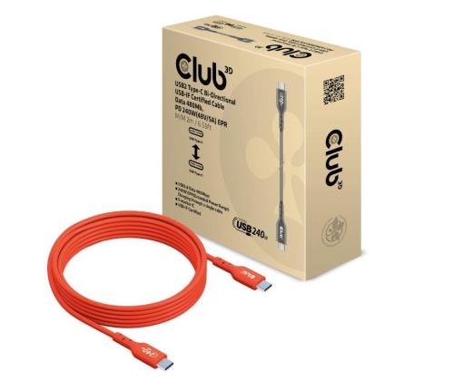 KAAPELI USB-C USB-C 2M/M/M CAC-1573 CLUB3D