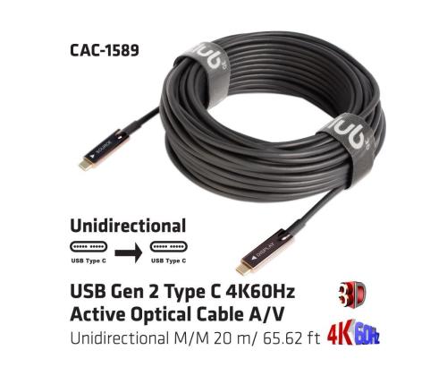 KAAPELI USB-C 20M/M/M CAC-1589 CLUB3D