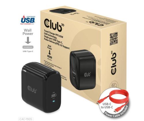 MOBIILI MATKALATURI USB-C/PPS 65W CAC-1905EU CLUB3D