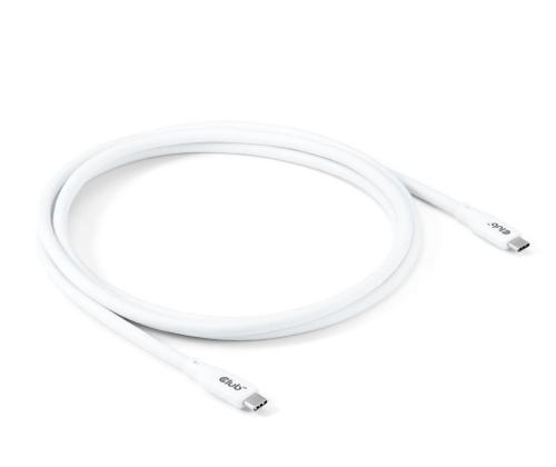 KAAPELI USB-C USB-C 2M/M/M VALKOINEN CAC-3001 CLUB3D