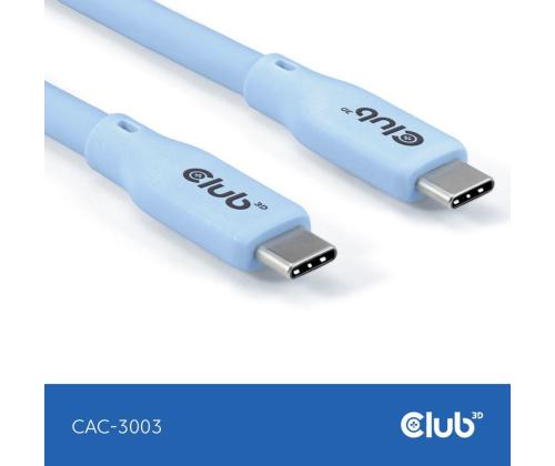 KAAPELI USB-C USB-C 2M/M/M SININEN CAC-3003 CLUB3D