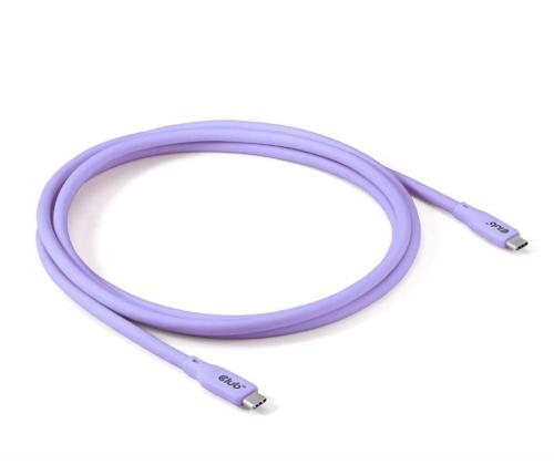 KAAPELI USB-C USB-C 2M/M/M/M VIOLETTI CAC-3004 CLUB3D