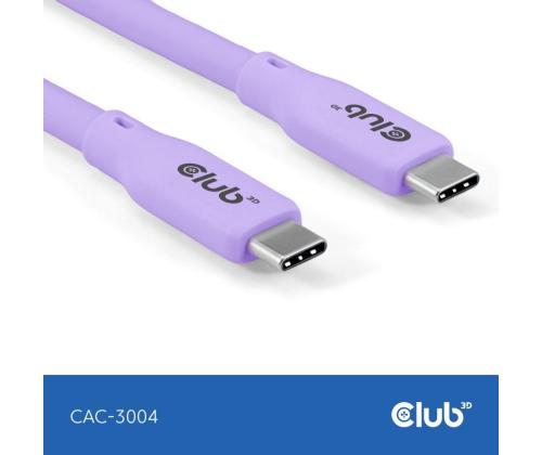 KAAPELI USB-C USB-C 2M/M/M/M VIOLETTI CAC-3004 CLUB3D