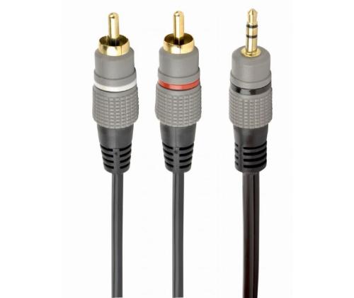 KAAPELI AUDIO 3.5MM TO 2RCA 1.5M/KULTA CCA-352-1.5M GEMBIRD