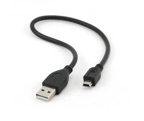 KAAPELI USB2 AM-MINI 30CM MUSTA/CCP-USB2-AM5P-1 GEMBIRD