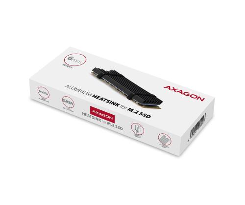 SSD ACC JÄÄHDYTIN M.2 2280/6MM CLR-M2L6 AXAGON