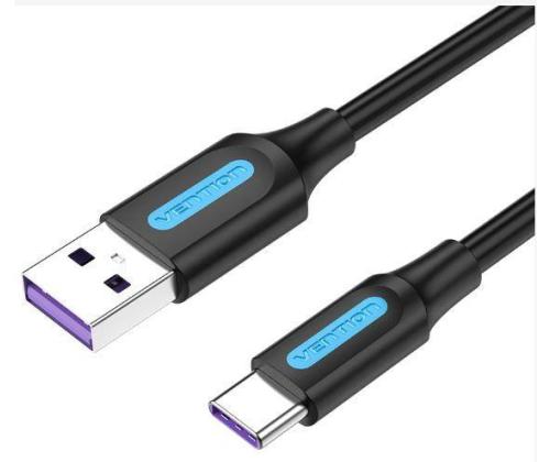 KAAPELI USB-C JA USB2.0/1.5M MUSTA CORBG VENTION