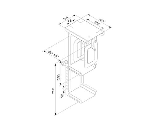 PC ACC PÖYTÄKIINNIKE 10KG/CPU-D075MUSTA NEOMOUNTS-KIINNIKKEET