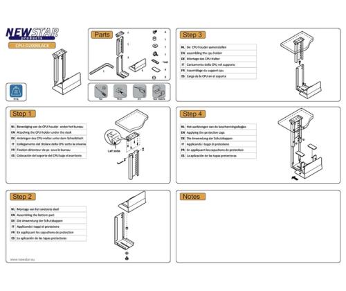 PC ACC PÖYTÄKIINNIKE 30KG/CPU-D200MUSTA NEOMOUNTS-KIINNIKE