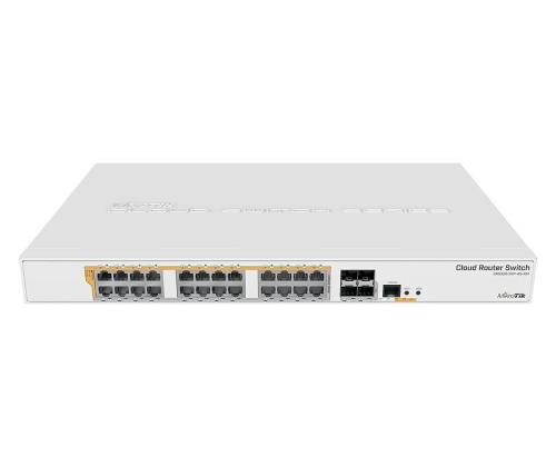 MIKROTIK Tyyppi L3 Rack-kytkin 24x10Base-T / 100Base-TX / 1000Base-T 4xSFP+ 1xRJ45 CRS328-24P-4S+R