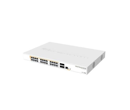 MIKROTIK Tyyppi L3 Rack-kytkin 24x10Base-T / 100Base-TX / 1000Base-T 4xSFP+ 1xRJ45 CRS328-24P-4S+R