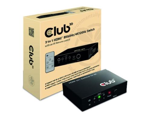 VIDEOKYTKIN HDMI 3PORT/CSV-1381 CLUB3D