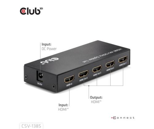 I/O VIDEO SPLITTER HDMI 4PORT/4K 120HZ CSV-1385 CLUB3D