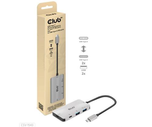 I/O HUB USB-C PD LATAUS/CSV-1543 CLUB3D