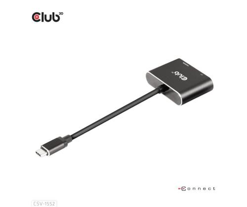 I/O HUB USB-C DP/HDMI/CSV-1552 CLUB3D