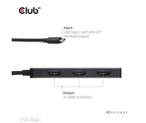 I/O HUB USB-C HDMI TRIPLE/CSV-1554 CLUB3D