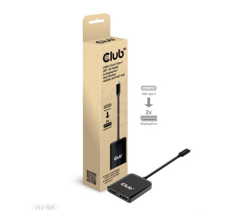 I/O HUB USB-C TO DP DUAL/CSV-1555 CLUB3D:EEN