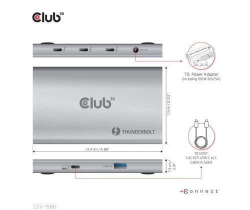 I/O HUB 5IN1 THUNDERBOLT/CSV-1580 CLUB3D