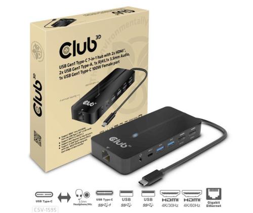 I/O HUB 7IN1 USB-C/100W CSV-1595 CLUB3D