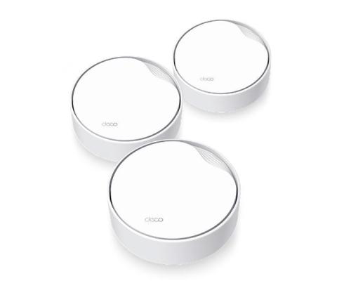 Langaton reititin TP-LINK Wireless Router 3-pack 3000 Mbps Mesh Wi-Fi 6 1x10/100/1000M 1x2.5GbE...