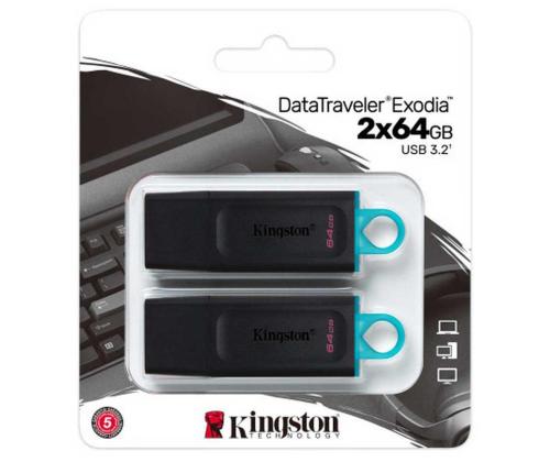 MUISTITIKKU FLASH USB3.2/64GB DTX/64GB-2P KINGSTON