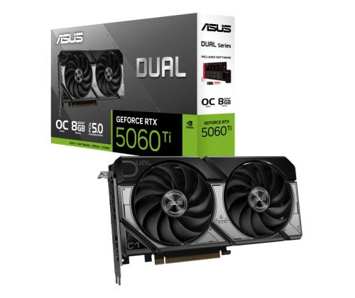 Näytönohjain ASUS NVIDIA NVIDIA NVIDIA GeForce RTX 5060 Ti 8 GB GDDR7 128 bit PCIE 5.0 16x Dual Slot Tuuletin ...