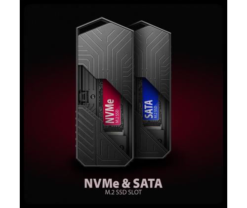 SSD ACC KOTELO M.2 NVME/SATA USB-C EEM2-GAM AXAGON