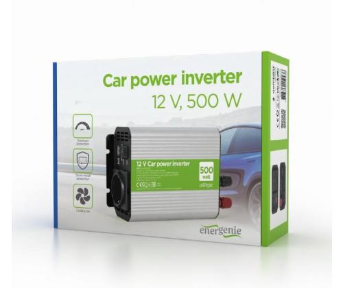 POWER INVERTTERI AUTO 12V 500W/EG-PWC500-01 GEMBIRD