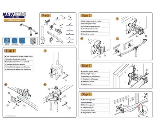TV-SET ACC PÖYTÄKONE MUSTA/19-27&amp;quot; FPMA-D700D3 NEOMOUNTS