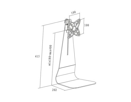 Telerihodija, lauakungsung 10-27" FPMA-D850 must NEOMOUNTS