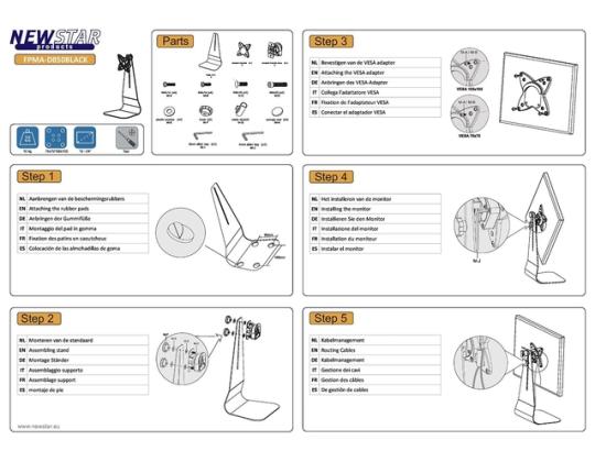 Telerihodija, lauakungsung 10-27" FPMA-D850 must NEOMOUNTS