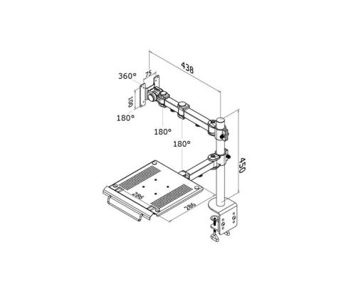 NB/MONITORI ACC PÖYTÄKIINNIKE/FPMA-D960KANNETTAVA TIETOKONE NEOMOUNTS