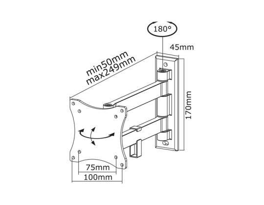 10-24" FPMA-W820 on oltava NEOMOUNTS