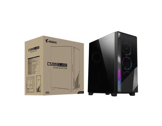 Kotelo GIGABYTE AORUS C500 GLASS MidiTower ATX EATX MicroATX MiniITX Väri Musta GB-AC500GST