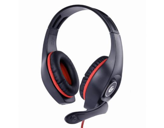 HEADSET GAMING/PUNAINEN/MUSTA GHS-05-R GEMBIRD