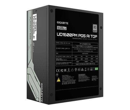 Virtalähde GIGABYTE GP-UD1600PM PG5 1600 wattia Tehokkuus 80 PLUS PLATINIUM PFC Active GP...