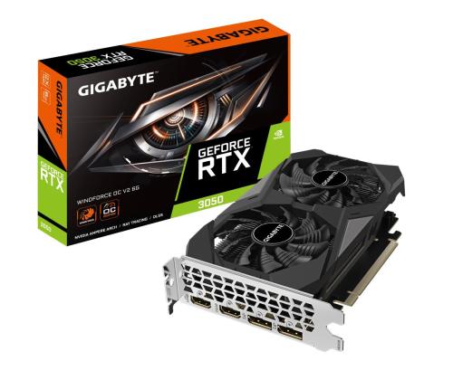 Näytönohjain GIGABYTE NVIDIA GeForce RTX 3050 6 GB GDDR6 96 bit PCIE 4.0 16x Muisti 14000 MHz...