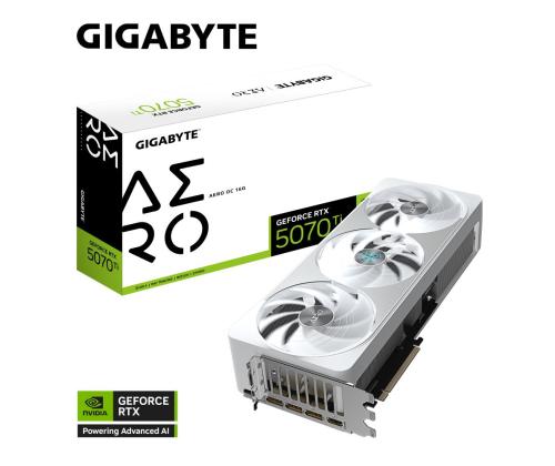 Näytönohjain GIGABYTE NVIDIA GeForce RTX 5070 Ti 16 GB GDDR7 256 bit PCIE 5.0 16x GPU 2588 MHz;