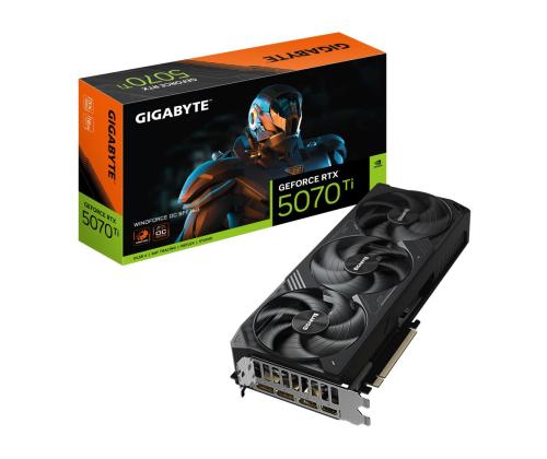 Näytönohjain GIGABYTE NVIDIA GeForce RTX 5070 Ti 16 GB GDDR7 256 bit PCIE 5.0 16x Triple slot;
