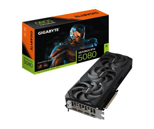 Näytönohjain GIGABYTE NVIDIA GeForce RTX 5080 16 GB GDDR7 256 bit PCIE 5.0 16x GPU 2670 MHz ...