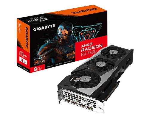 Näytönohjain GIGABYTE AMD Radeon RX 7600 8 GB GDDR6 128 bit PCIE 4.0 16x 2xHDMI 2xDisplayPort GV...