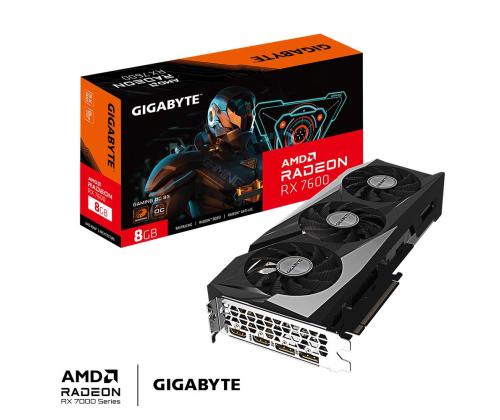 Näytönohjain GIGABYTE AMD Radeon RX 7600 8 GB GDDR6 128 bit PCIE 4.0 16x 2xHDMI 2xDisplayPort GV...