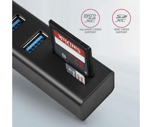 I/O HUB USB3.2 3P SD/MICROSD/0.2M HMA-CR3A AXAGON