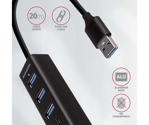 I/O HUB USB3.2 3P SD/MICROSD/0.2M HMA-CR3A AXAGON