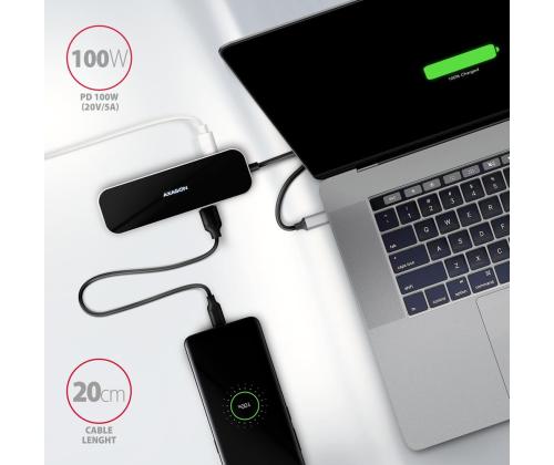 I/O HUB USB-C 6IN1/0.2M HMC-6GL AXAGON