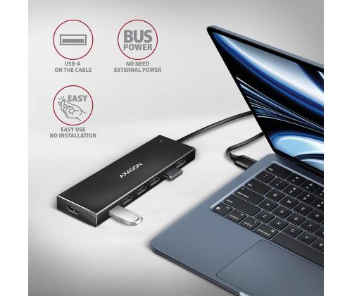 I/O-KESKITIN USB3.2 7-PORTTINEN LITTEÄ/1M HUE-F7A AXAGON