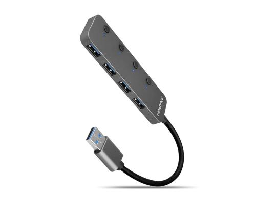 I/O USB-KESKITIN 4PORTTI/0.2M HUE-MSA AXAGON