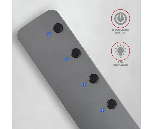 I/O USB-KESKITIN 4PORTTI/0.2M HUE-MSA AXAGON