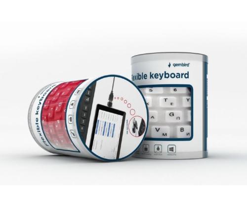 NÄPPÄIMISTÖ JOUSTAVA USB ENG/MUSTA KB-109F-B GEMBIRD GEMBIRD