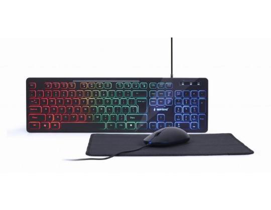 NÄPPÄIMISTÖ + HIIRI USB ENG/KBS-UML-01 GEMBIRD